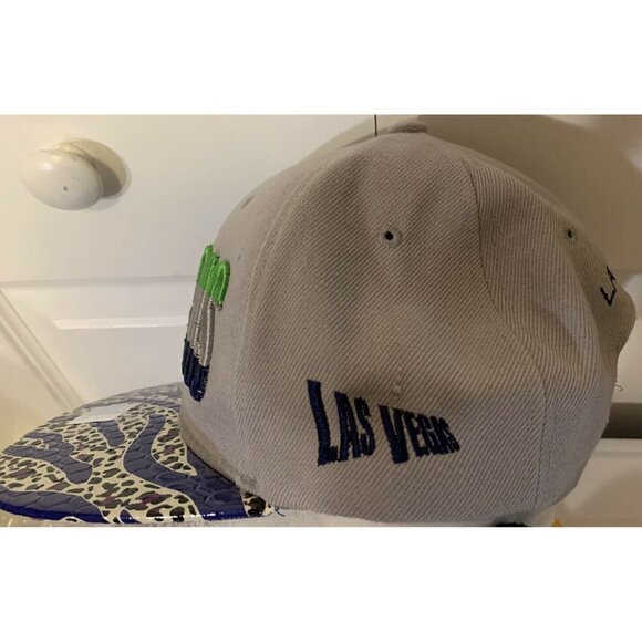 Las Vegas Sin City cap by Golden Lion adjustable hat Acrylic Gray Blue‎ Green - Picture 2 of 8